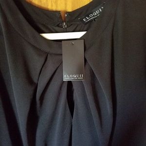 ELOQUII Long black formal cocktail dress